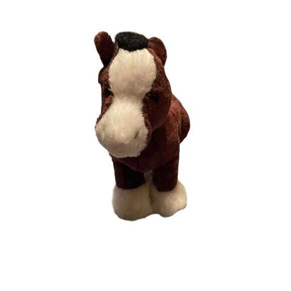 Ganz Baby Toddler Brown Webkinz Clydesdale Horse Animal Plush Stuffed Animal - Picture 2 of 9